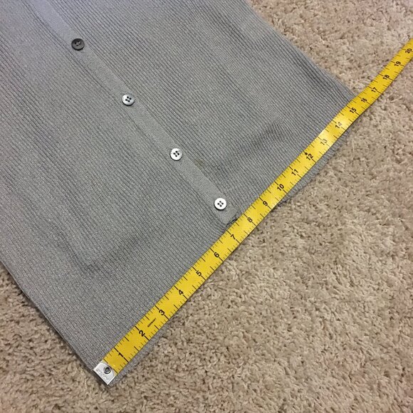 Vintage USA Made Anne Klein Silvery Button Down Cardigan + Camisole Set - Picture 14 of 16